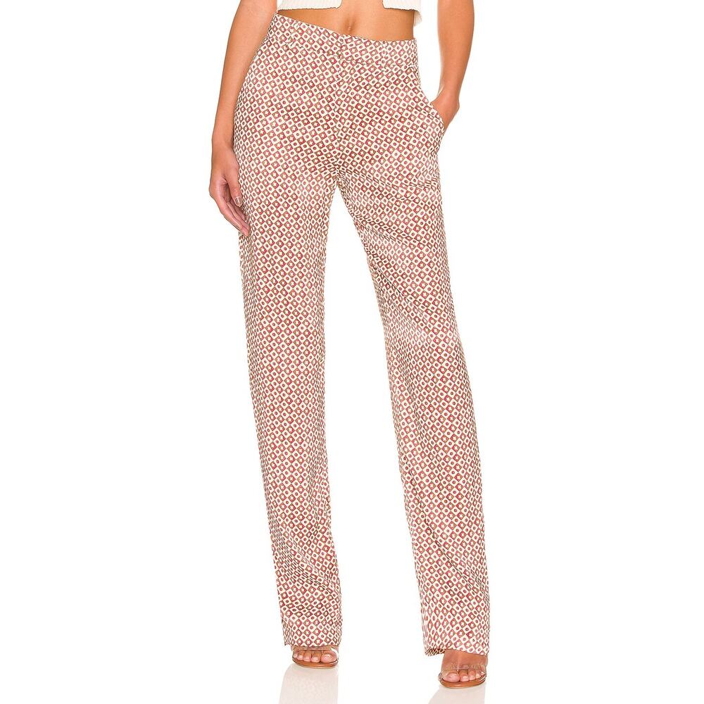 Tell Your Friends Red Viscose Trouser Size L